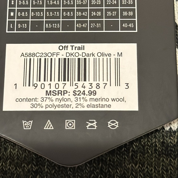 STANCE UNISEX PERFORMANCE HIKE MID CUSHION MERINO WOOL BLEND CREW HEIGHT NWT - Picture 4 of 4